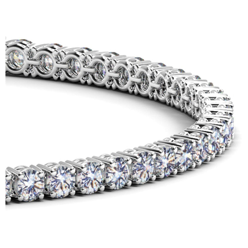 Bids.com Lab Grown Round Diamond Tennis Bracelet in 14k White Gold (5 cctw  F/G  VS2/SI1) Bracelets