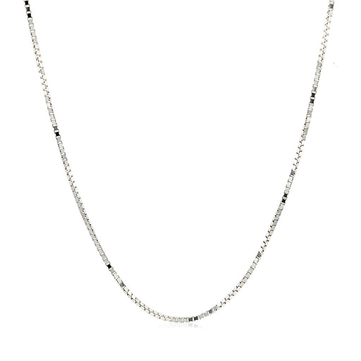 Bids.com 10k White Gold Adjustable Box Chain 0.85mm Necklaces