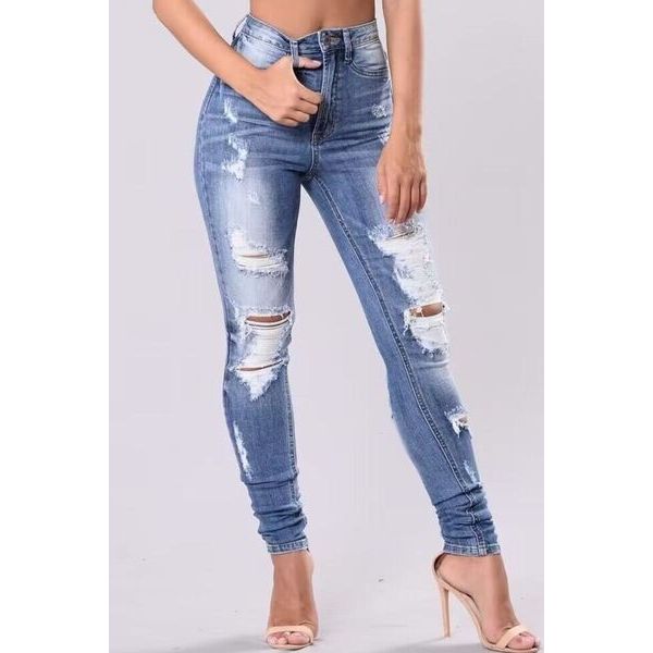 Mill's Beauty Supply Full Size Distressed Skinny Jeans