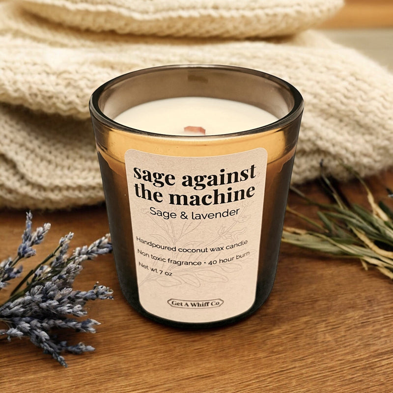 Get a Whiff Co. Amber Jar Crackling Candle Amber