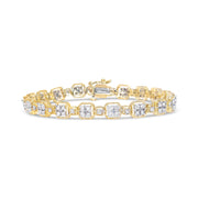 Bids.com 10K White Gold 2.0 Cttw Diamond Square Link Bracelet (J-K Color, I2-I3 Clarity) - Size 7.25" Bracelets