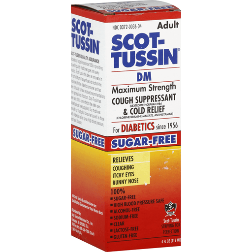 Scot Tussin Scot Tussin DM Cough Cold Formula Sugar Free - 4oz Hot & Cold Therapies Light Gray