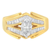 Bids.com 14KT Two-Toned Gold Diamond Cocktail Ring (1 cttw, H-I Color, SI1-SI2 Clarity) Rings
