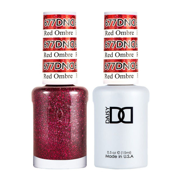 DND - Red Ombre #677 - DND Gel Duo