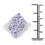 Bids.com 1.85 Carat Genuine Tanzanite .925 Sterling Silver Ring Rings