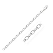 Bids.com 4.6mm 14k White Gold Oval Rolo Chain Necklaces