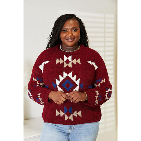 HEYSON Aztec Soft Fuzzy Sweater