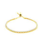 Bids.com Adjustable Tennis Style Bracelet with Cubic Zirconia in Sterling Silver Bracelets