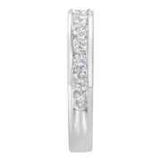 Bids.com IGI Certified 1.0 Cttw Diamond 18K White Gold Channel-Set Half-Eternity Band Wedding Ring (E-F Color, I1-I2 Clarity) - Size 5-1/2 Rings