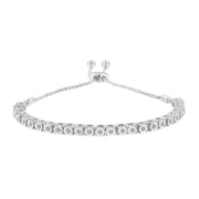 Bids.com 10K Yellow Gold over .925 Sterling Silver 1/4 Cttw Miracle-Set Diamond 4â€-10â€ Adjustable Bolo Tennis Bracelet (I-J Color, I3 Clarity) Bracelets