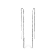 Bids.com 10K White Gold 1/10 Cttw Diamond Threader Earrings Earrings