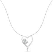 Bids.com .925 Sterling Silver 1/10 cttw Diamond Heart Pendant Necklace (H-I, I1-I2) Necklaces