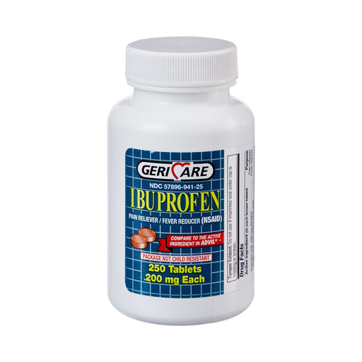 GeriCare Geri Care Ibuprofen 200 Mg Pain Relief fever Reducer 200 Tablets & Sealed Health Care