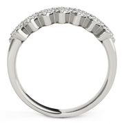Bids.com Diamond Studded Wide Multi-Diagonal Pattern Ring in 14k White Gold (5/8 cttw) Rings