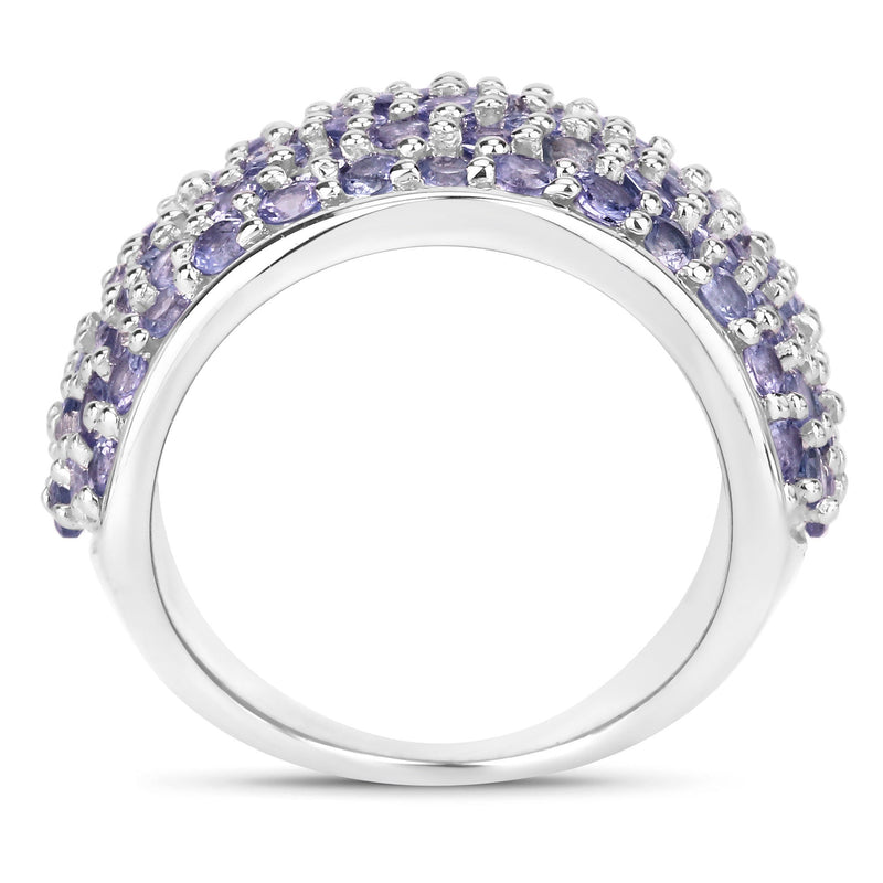 Bids.com 4.22 Carat Genuine Tanzanite .925 Sterling Silver Ring Rings