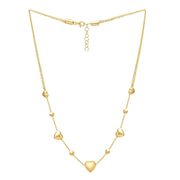 Bids.com 14k Yellow Gold Puff Heart Adjustable Necklace Necklaces
