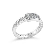 Bids.com .925 Sterling Silver 1/5 Cttw Diamond ID and Cuban Link Band Ring (I-J Color, I2-I3 Clarity) - Ring Size 6 Rings