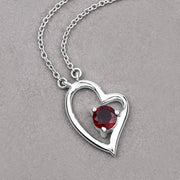 Bids.com 0.60 Carat Genuine Garnet .925 Sterling Silver Necklace Necklaces
