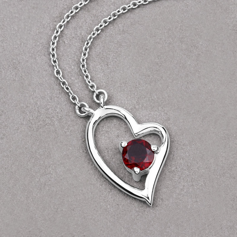 Bids.com 0.60 Carat Genuine Garnet .925 Sterling Silver Necklace Necklaces