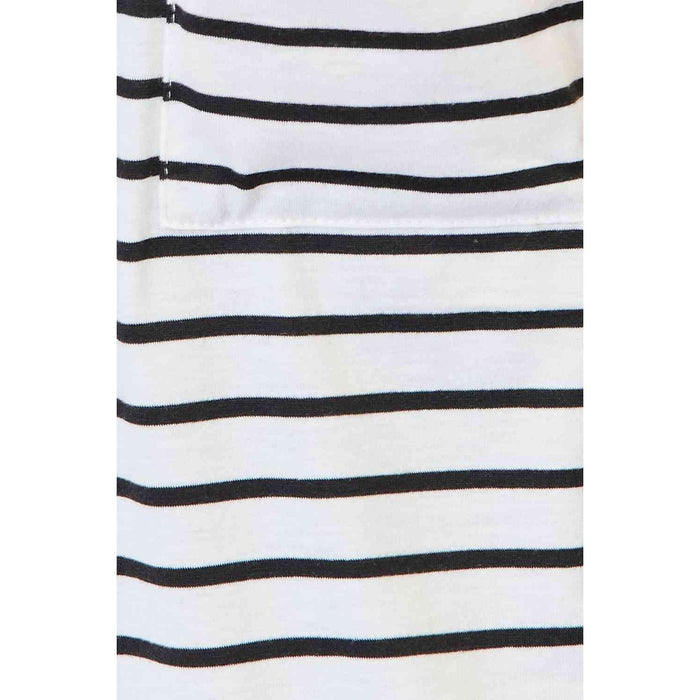 Double Take Striped Open Front Longline Cardigan