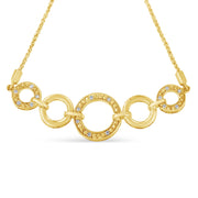 Bids.com 10K Yellow Gold over .925 Sterling Silver Diamond Accented Graduated Infinity Open Circle 6â€-9â€ Adjustable Bolo Bracelet Bracelets