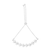 Bids.com Sterling Silver Diamond Woven Heart Bolo Bracelet (0.1 cttw, H-I Color, I2-I3 Clarity) Bracelets