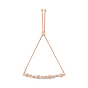 Bids.com 14K Yellow Gold Plated .925 Sterling Silver Channel Set Diamond Accent Twist 4â€-10â€ Adjustable Bolo Bracelet (I-J Color, I3 Clarity) Bracelets