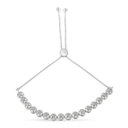 Bids.com .925 Sterling Silver 1/4 cttw Round-cut Diamond Bolo Bracelet (I-J Color, I3 Clarity) Bracelets