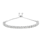 Bids.com 10K Yellow Gold over .925 Sterling Silver 1/4 Cttw Miracle-Set Diamond 4â€-10â€ Adjustable Bolo Tennis Bracelet (I-J Color, I3 Clarity) Bracelets