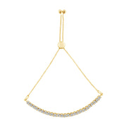 Bids.com 10K Yellow Gold over .925 Sterling Silver 1/4 Cttw Miracle-Set Diamond 4â€-10â€ Adjustable Bolo Tennis Bracelet (I-J Color, I3 Clarity) Bracelets