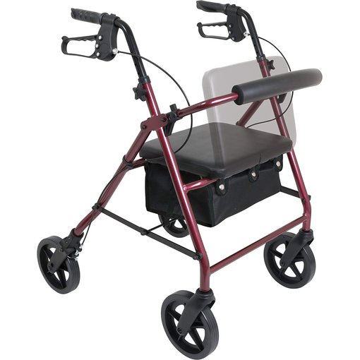 ProBasics ProBasics RLA8BG Aluminum Rollator, 8″ Wheels, Burgundy, 300 Lb Weight Capacity Health & Beauty