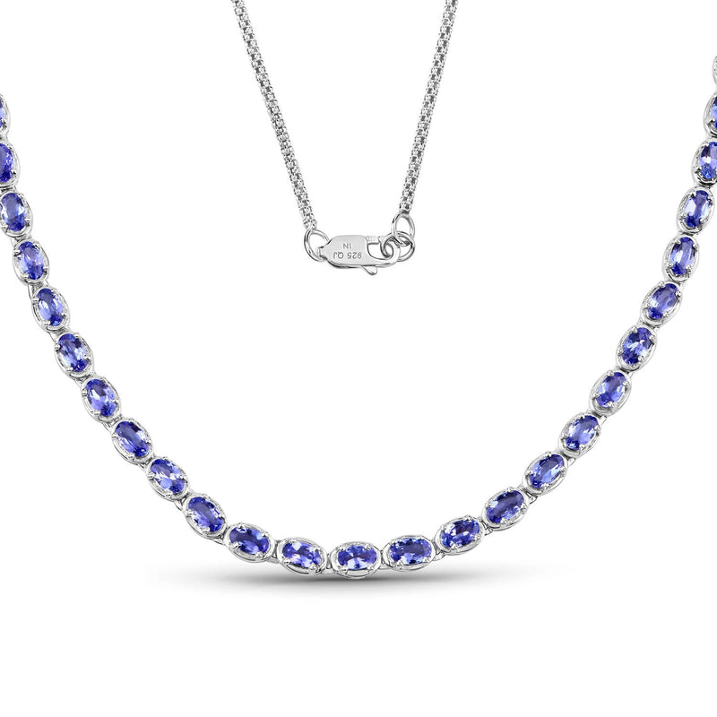 Bids.com 10.00 Carat Genuine Tanzanite .925 Sterling Silver Necklace Necklaces