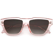 zeroUV Retro Modern Horned Rim Flat Top Square Aviator Sunglasses C920 Sunglasses