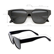 zeroUV Retro Modern Horned Rim Flat Top Square Aviator Sunglasses C920 Sunglasses