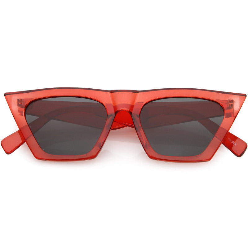 zeroUV Women's Retro Oversize Wide Pointed Cat Eye Sunglasses C921 Sunglasses