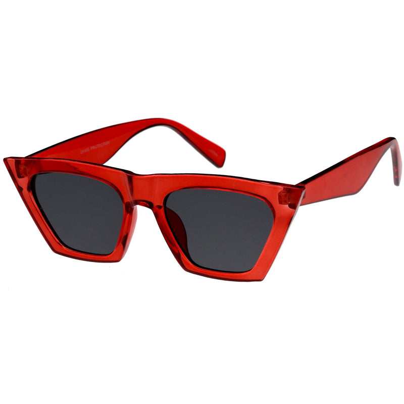 zeroUV Women's Retro Oversize Wide Pointed Cat Eye Sunglasses C921 Sunglasses