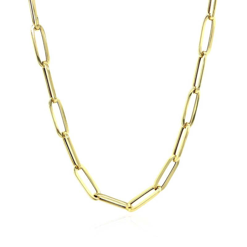 Bids.com 14K Yellow Gold Bold Paperclip Chain (4.2 mm) Necklaces