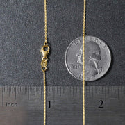 Bids.com 10k Yellow Gold Oval Cable Link Chain (0.97 mm) Necklaces