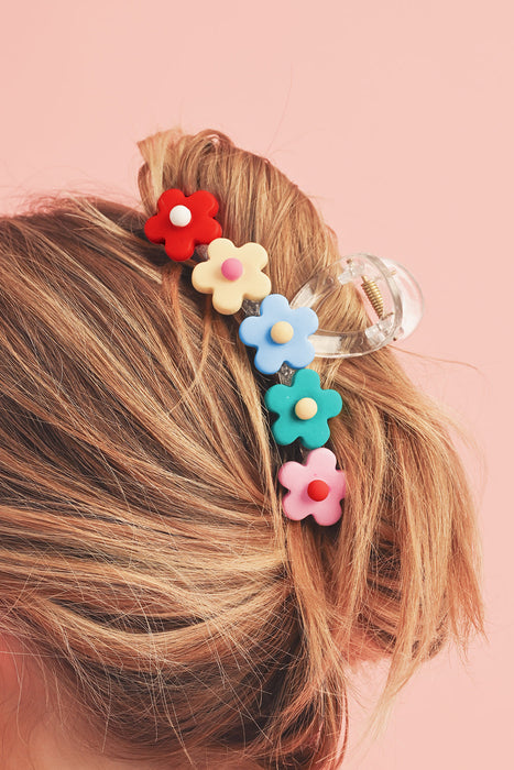 Multicolor Flowers Cute Hair Claw Clip