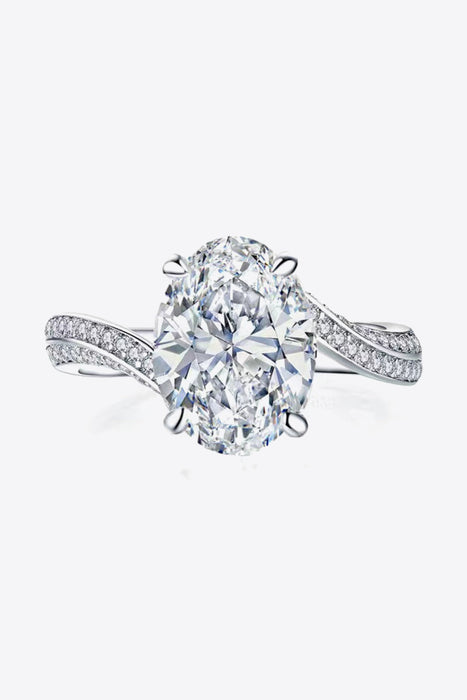 3 Carat Moissanite Side Stone Ring