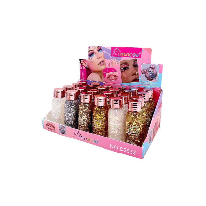 Mill's Beauty Supply Rimocoo Glitter Face & Body Gel - 1pc Eye Makeup