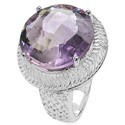 Bids.com 10.22 Carat Genuine Amethyst .925 Sterling Silver Ring Rings