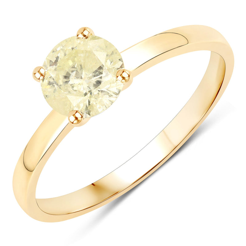 Bids.com 0.85 Carat Genuine TLC Diamond 14K Yellow Gold Ring Rings