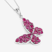 Bids.com 4.72 Carat Genuine Ruby .925 Sterling Silver Pendant Pendants