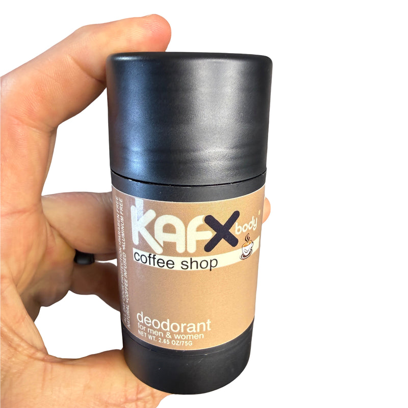 KAFX Body Coffee Shop Coffee-Infused Natural Deodorant – Real Coffee Scent & Safe for All Deodorant
