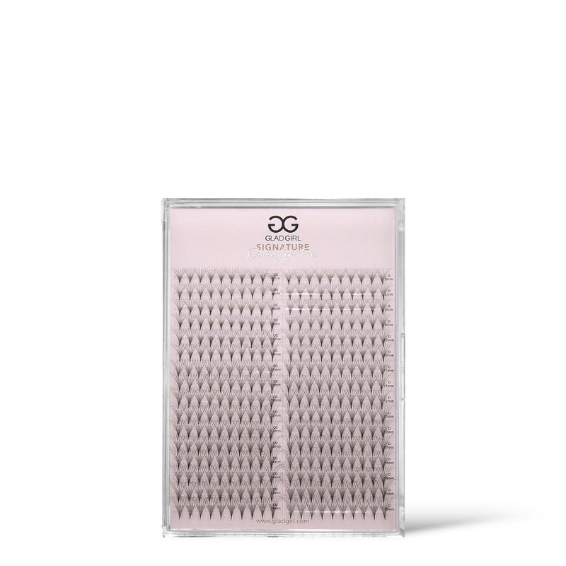 GladGirl 6D Double Layered Signature Mink PreMade Lash Fans - CC Curl & D Curl 0.03 x 8-15mm Eyelashes