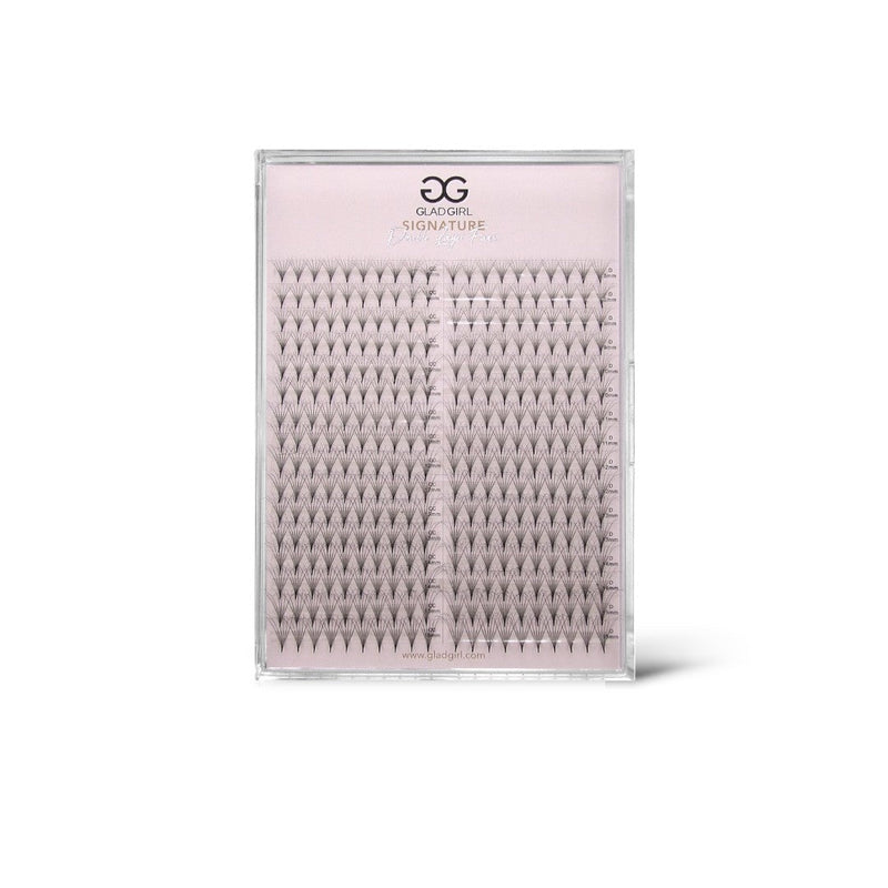 GladGirl 6D Double Layered Signature Mink PreMade Lash Fans - CC Curl & D Curl 0.03 x 8-15mm Eyelashes