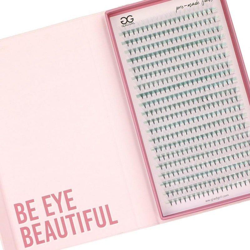 GladGirl 6D Heat Bonded PreMade Lash Fans - Mega Volume - 400 Fans Eyelashes