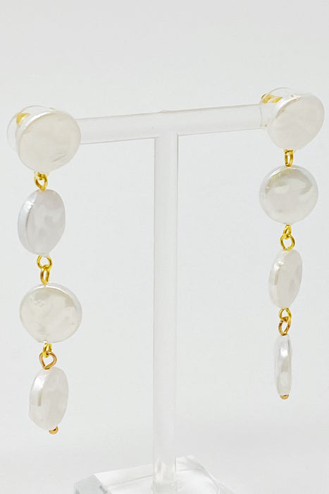 Shell Pearl Drop Earrings