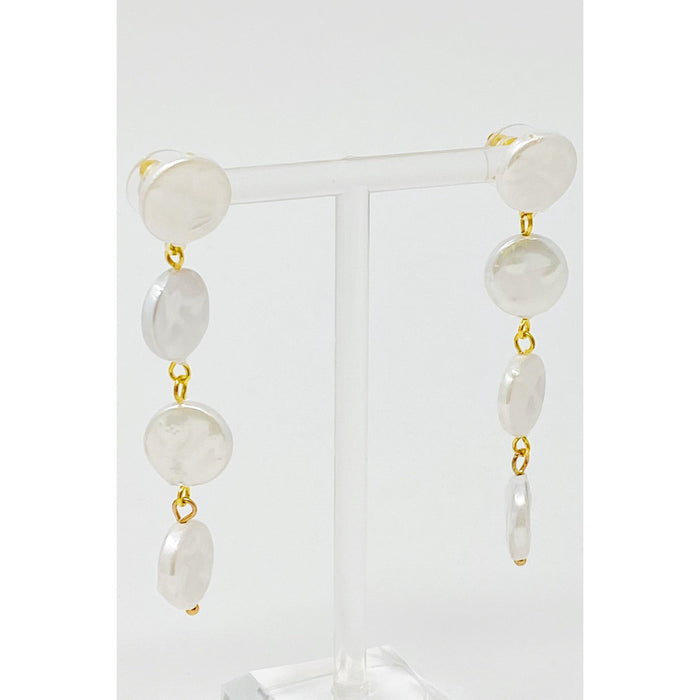 Shell Pearl Drop Earrings